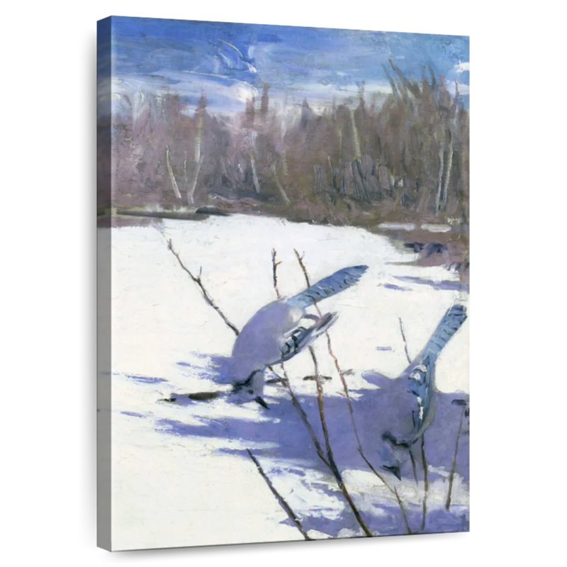 Brampt Blue Jays In Winter, 24" H x 16" W