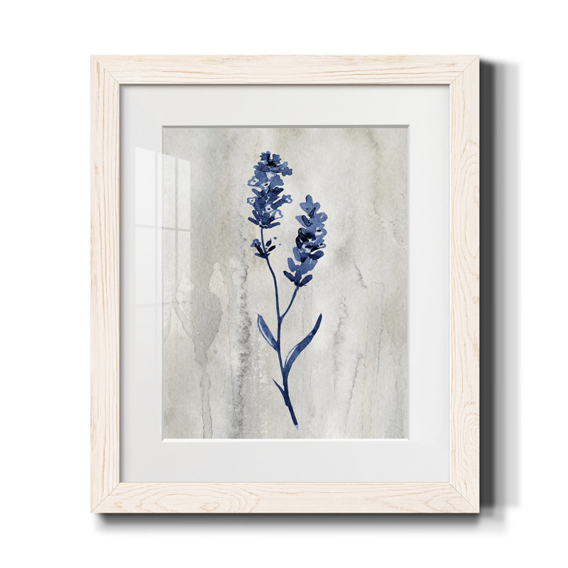 Indigo botanique II - impression, Blanc, H 24 po x l 18 po x P 1,5 po