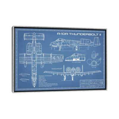 " A-10 Thunderbolt II [Warthog] Airplane Blueprint " by Action Blueprints