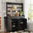 Cabinet with Coat Rack and Metal hooks-1091134099