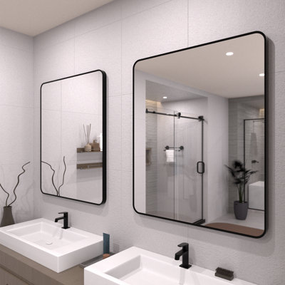 TaiMei Lucha Rectangular Framed Wall Bathroom Vanity Mirror