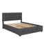 Grand lit plateforme tapissier avec deux tiroirs et un lit gigogne escamotable-1172561831