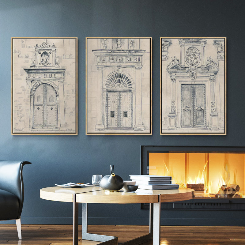 Portes de Valence I 3 pièces, H 36 po x l 72 po, Bois naturel