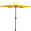 Parasol de patio hexagonal en aluminium à protection solaire avec base en résine durable pour espaces extérieurs