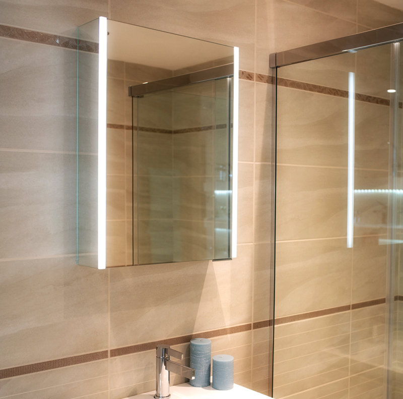 Xenon Surface Mount Medicine Cabinet with Lighting, 70cm H x 60.5cm W x 13cm D