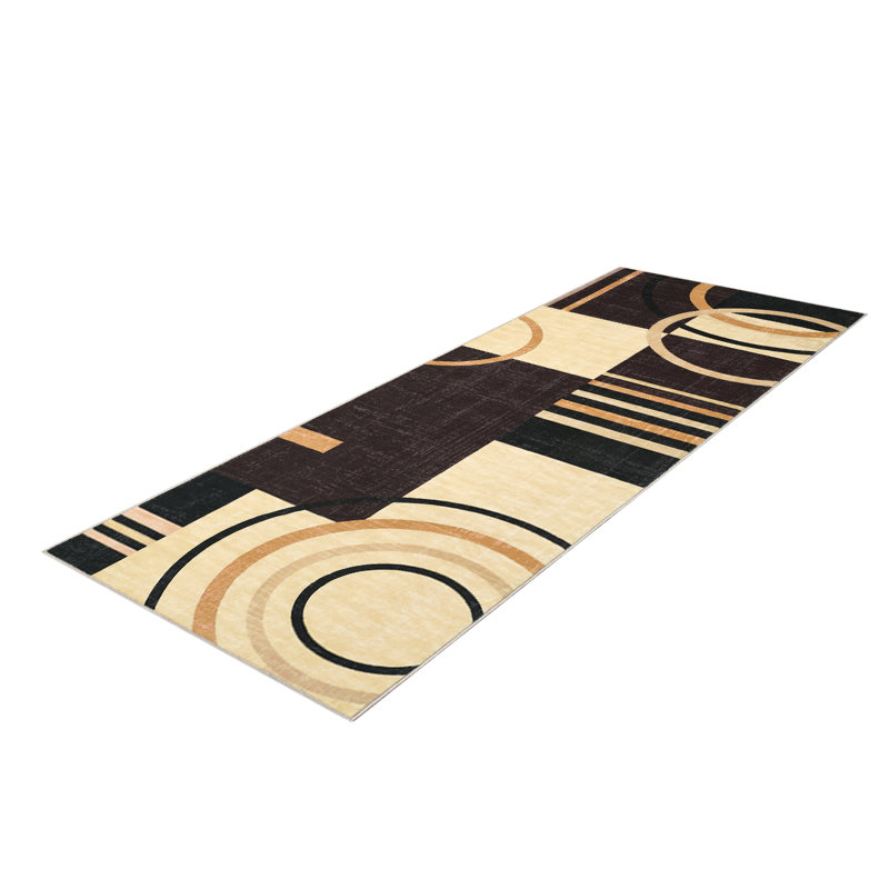 Modern Area Rug Non Slip Rug Accent Throw Rugs Stain Resistant Floor Carpet for Living Room, Rectangle 10' x 14'2", Brown
