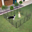 40 po de hauteur, clôture pour chien, 16 panneaux, portes, portatif, pliable, parc pour véhicule récréatif et de cour, pliable, voyage
