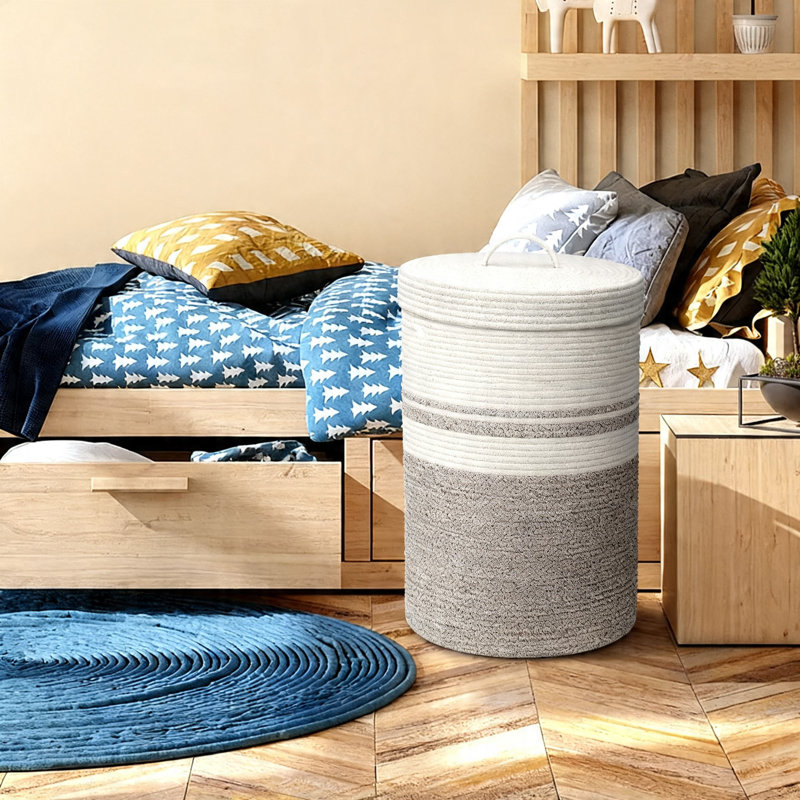 Laundry Hamper with Lid, 1(Brown)