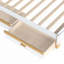 Lit plateforme simple avec rangement sous le lit et tête de lit arrondie-133400951