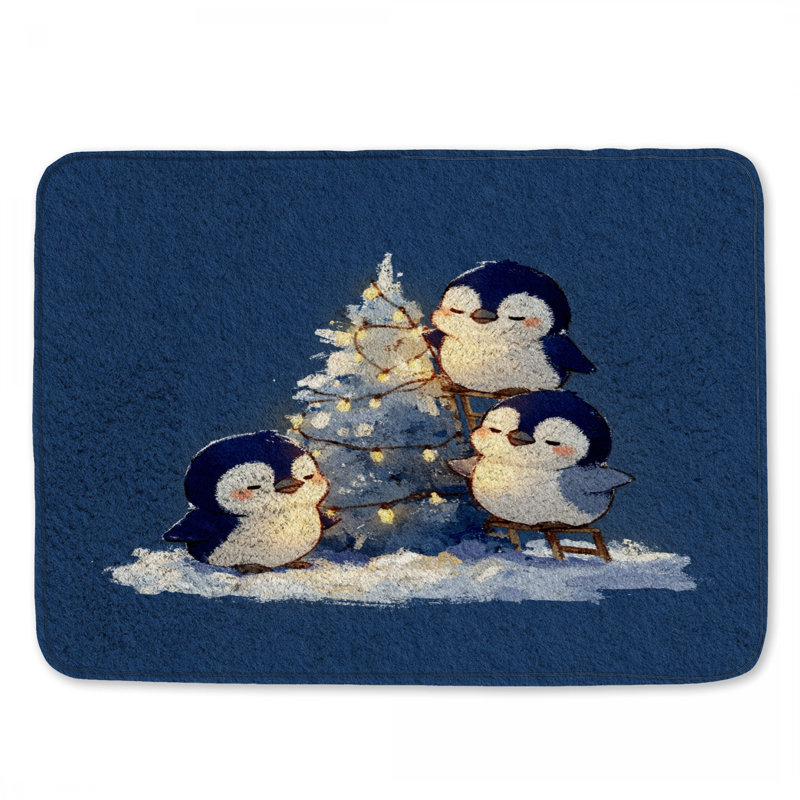 Tapis pour salle de bain Penguins, L 34 po x L 21 po