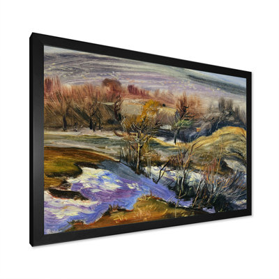 " Oil Paining Of Fall Mountain Landscape "