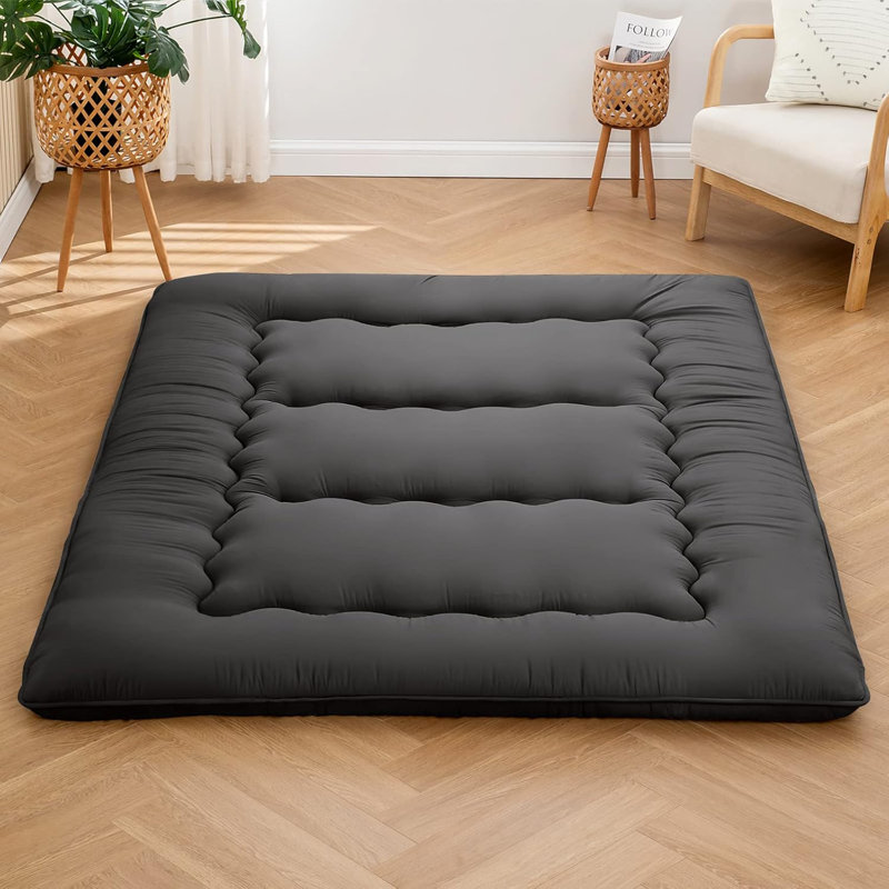 Futon Mattress Mattress Topper Japanese Floor Mattress Memory Foam Tatami Foldable Sleeping Mattresses Camping Mattress,Black