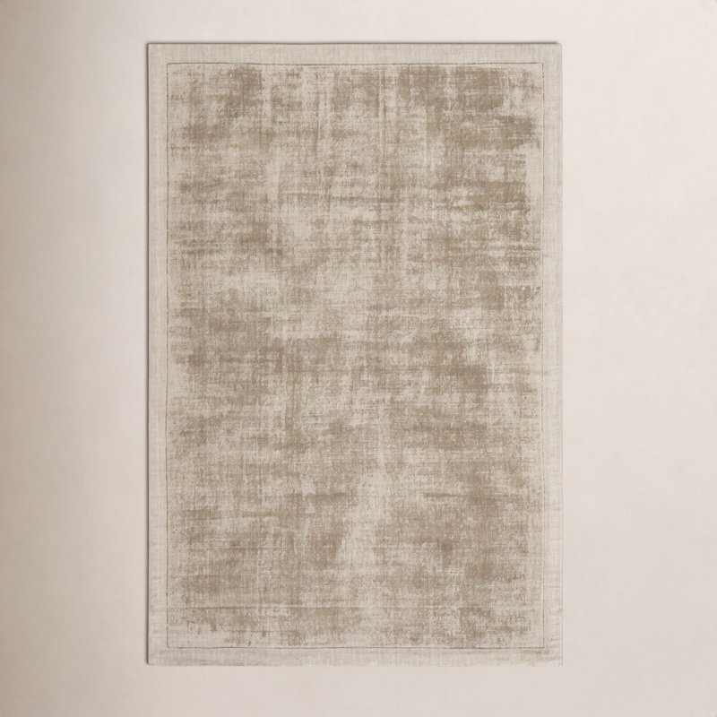 Tapis en viscose tissé à la main Mckinley, Rectangle de 4 pi x 6 pi