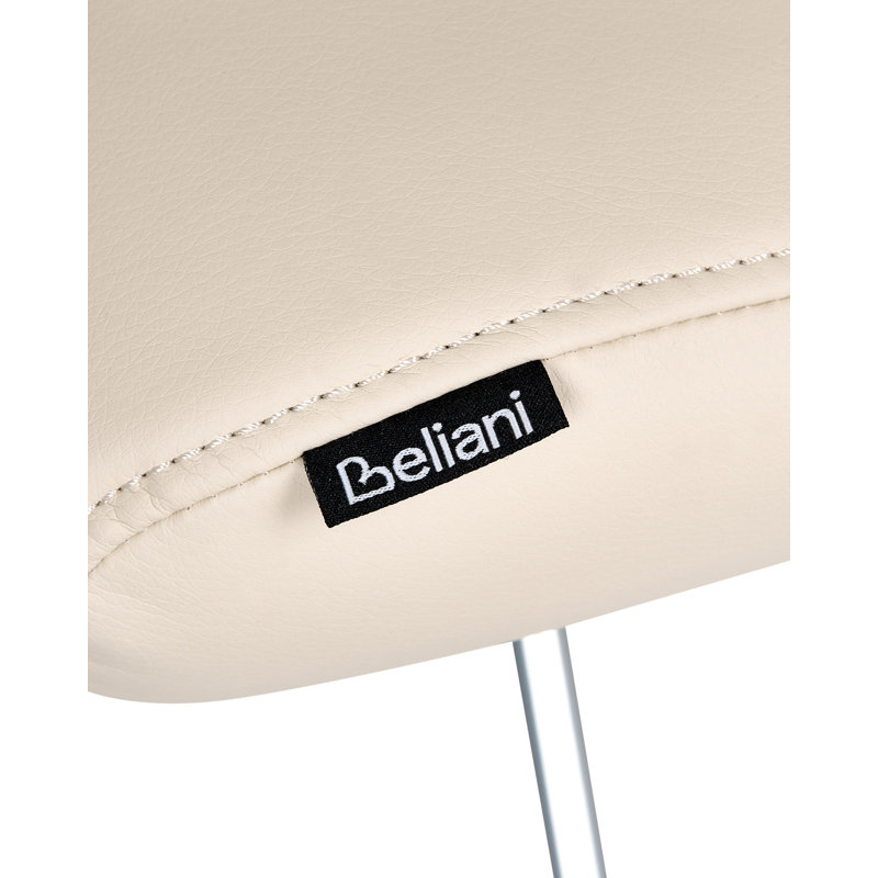 Desk Chair Swivel Faux Leather, Off White