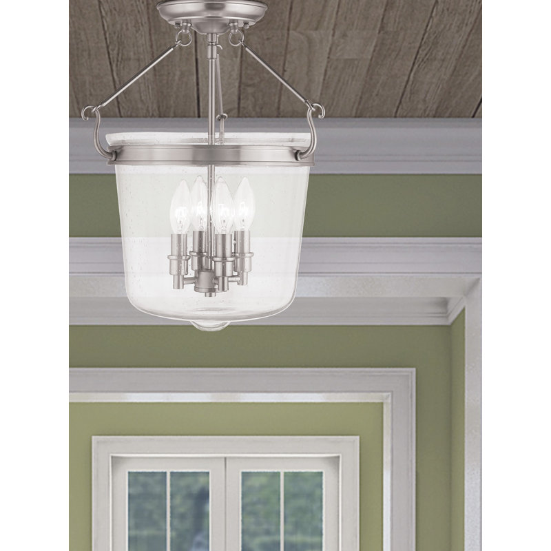 Acton 4 - Light Lantern Pendant, Brushed Nickel