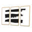 «Black and White Geometric Company II», ensemble d'art mural moderne encadré sur toile Mid-Century-72044461-72043315