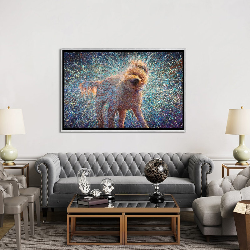 «Canis Rufus» par Iris Scott, reproduction d'art sur toile, Pas de tapis, H 40 po x l 60 po x 1,5 po