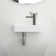 15.8"x8.7"Ceramic Rectangular Wall Mount Bathroom Sink with Single Faucet Hole