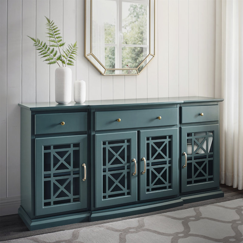 Buffet exquis pour un rangement et un style polyvalents, Sarcelle