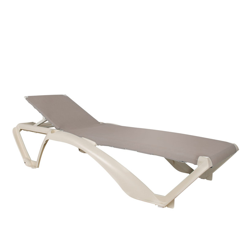 Marina Club Sunlounger, Ash Oak, Ivory