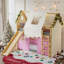 Lit mezzanine simple peu encombrant avec construction en bois, conception de maison élégante pour les enfants