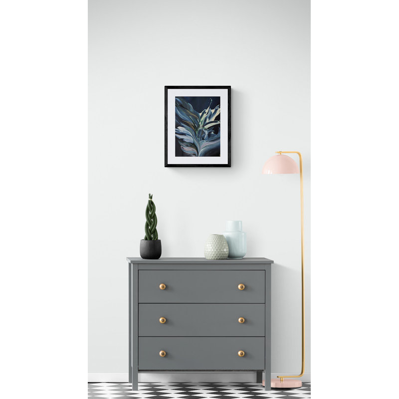 Moonbeam Blossom Print by Novi Lim, Black Framed Paper, 21.2" H x 17.2" W