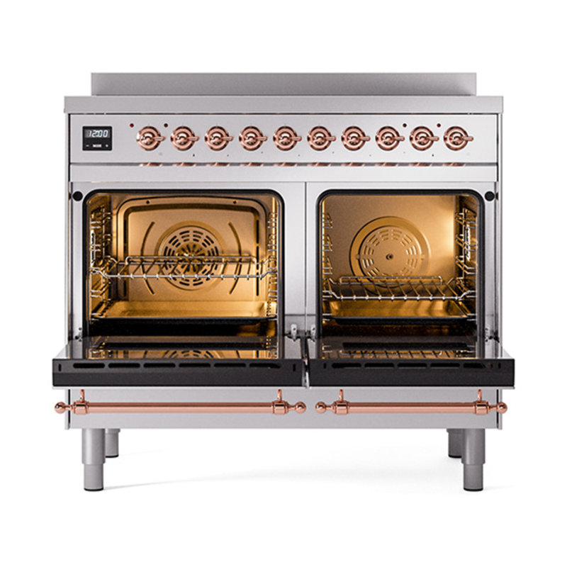 ILVE Nostalgie II Noblesse 40 in Induction Range, Stainless Steel/Copper