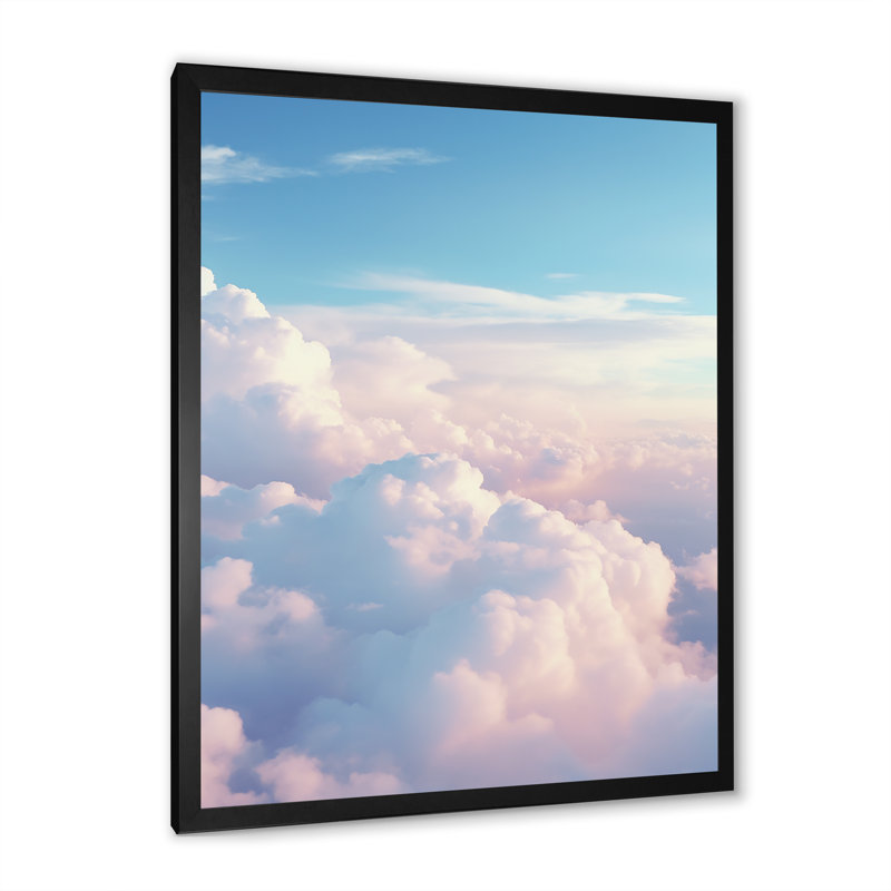 Swigert " White Sky Pure Elegance VII ", Black Picture Framed, 44" H x 34" W x 1.5" D