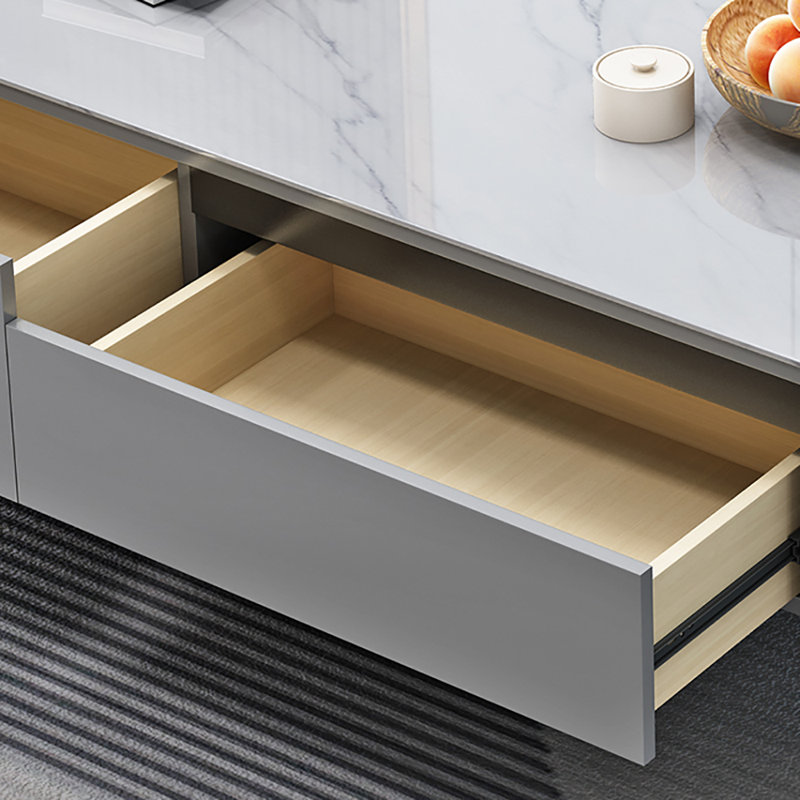 Table basse moderne de luxe avec lumière de style moderne, Blanc