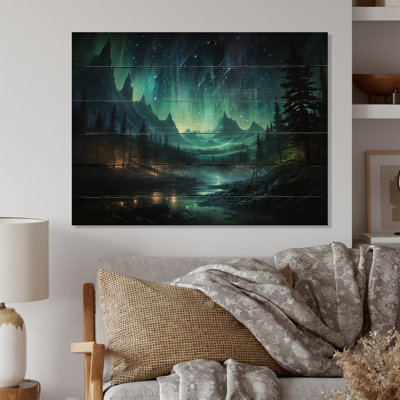 " Northern Lights Starry Night II "