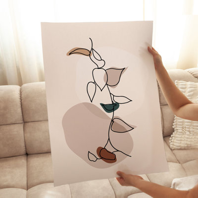 Botanical Bohemian Leaves Bohemian Unframed Art Print