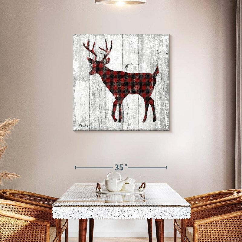 Crowle Wildwood Lodge Buffalo Check II, H 36 po x l 36 po