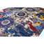 High-Quality Hand-Knotted Navy And Red Area Rug