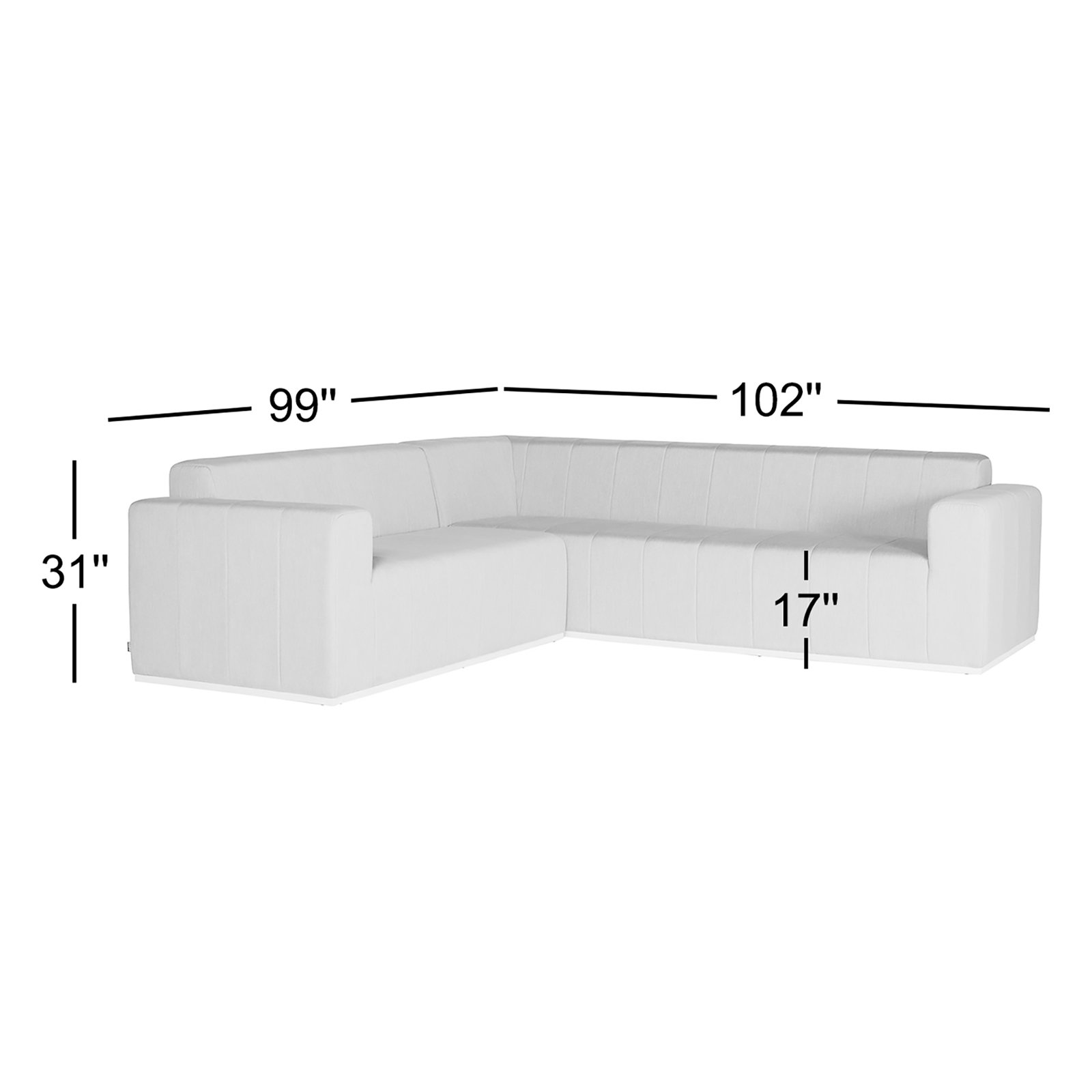 Redondo 102" Sunbrella® Patio Sectional