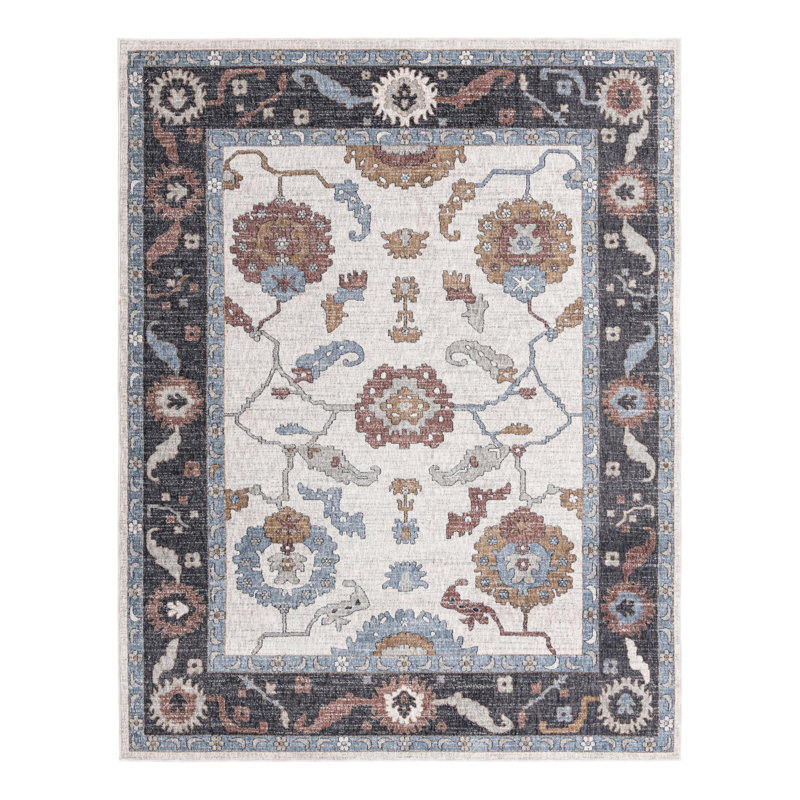Erica Floral Indoor Rug, Rectangle 7'10" x 10'