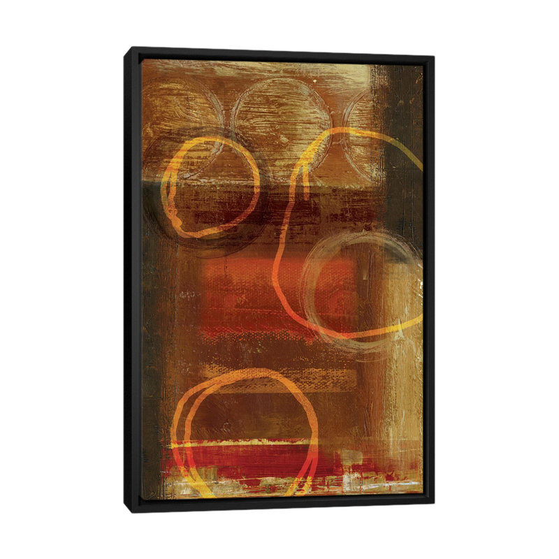 « interlocked iii », impression sur toile, H 26 po x l 18 po x P 1,5 po, Toile avec cadre noir, Pas de tapis