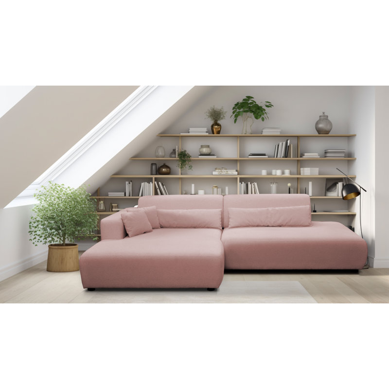 5 Seater Corner Sofa , Left Hand Facing, Pink