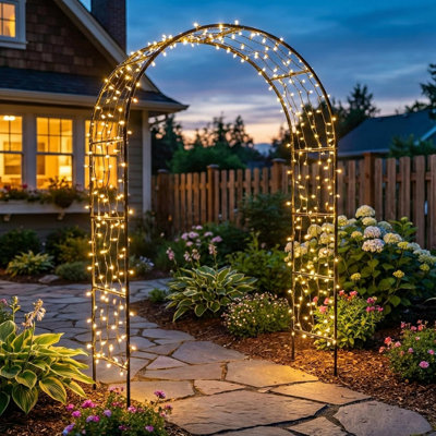 78" Adjustable Metal Garden Arch Trellis, Powder Coated Green Arbor for Climbing Plants, Freestanding Wedding Arch Decor for Backyard, Lawn, Wedding Ceremony