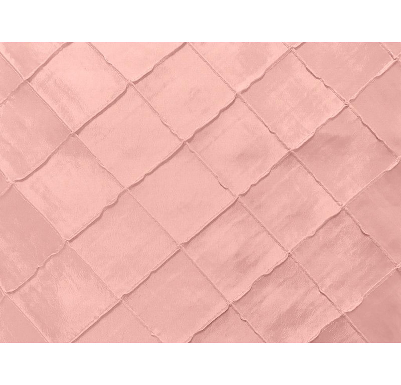 Pintuck Tailored Window Valance, Blush, 58"W x 5"L