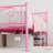 Twin  Charming Pink Metal Platform Bed Frame for Kids with Double Bend Flower Headboard & Footboard, Heavy Duty Steel Slat Support, Noise-Free, Easy Assembly - Pink-414986470-414986474