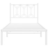 Lark Manor Metal Bed Frame With Headboard White Single