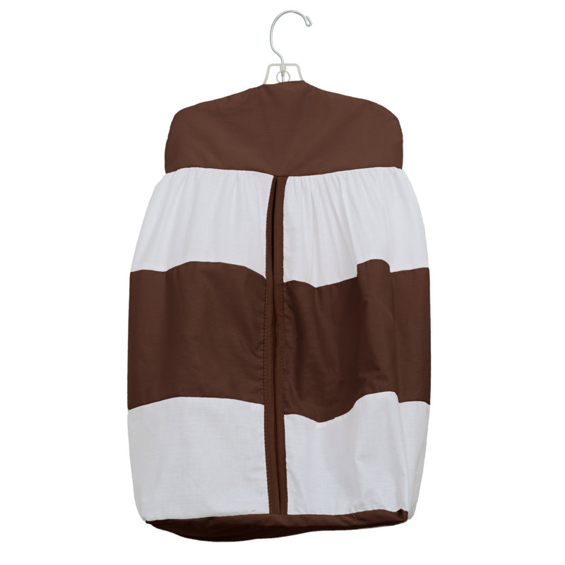 Lilly Striped Crib Diaper Stacker, Chocolate