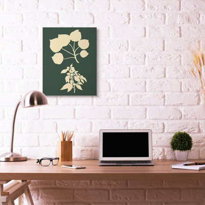 « plante silhouette jaune green design » par le samedi soir, reproduction d’impression sur image