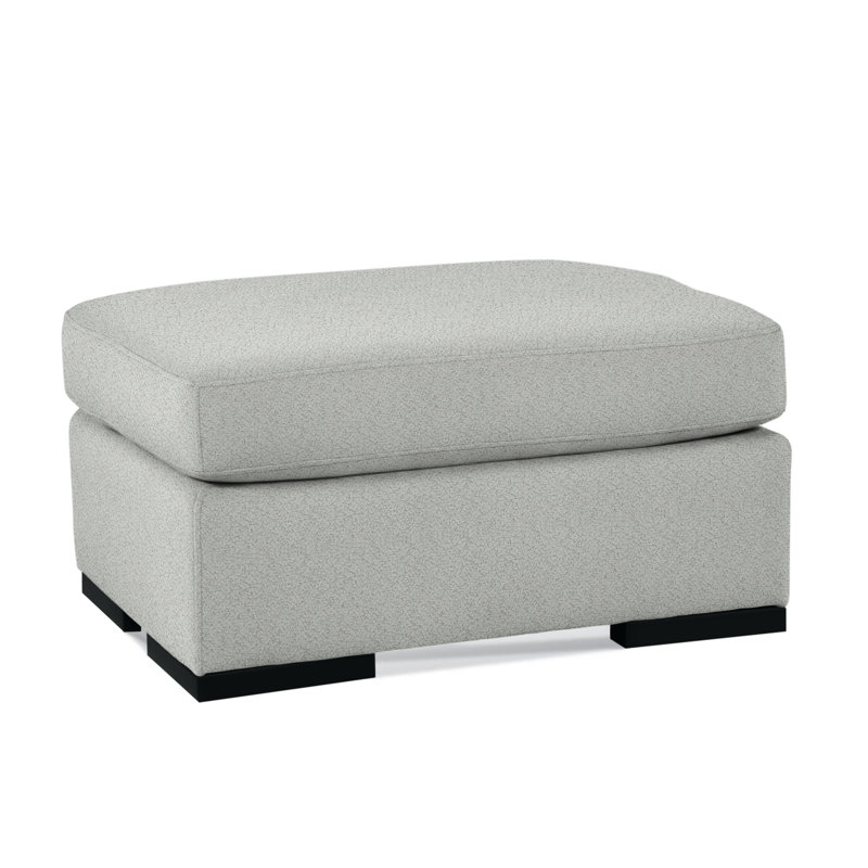 Memphis Ottoman, Beige Sugar Performance; 0863-93, Black