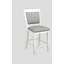 Mobilier en bois de style campagne avec tabouret de bar 2 pièces blanc et gris-2002064156