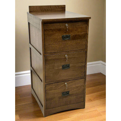 Mission Solid Oak 3 Drawer File Cabinet by Foundry Select