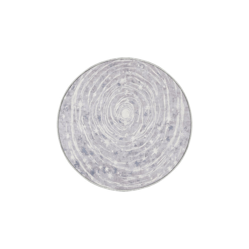 Machine Washable White Area Rug, Round 7'
