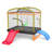 USPOINT 4.04' x 1.94' Rectangle Backyard Trampoline with Safety Enclosure