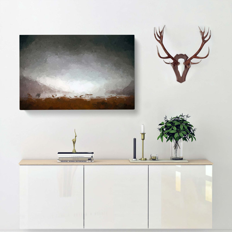 View Of Stirling In Scotland In Abstract - Wrapped Canvas Painting, 40cm H x 60cm W x 3cm D