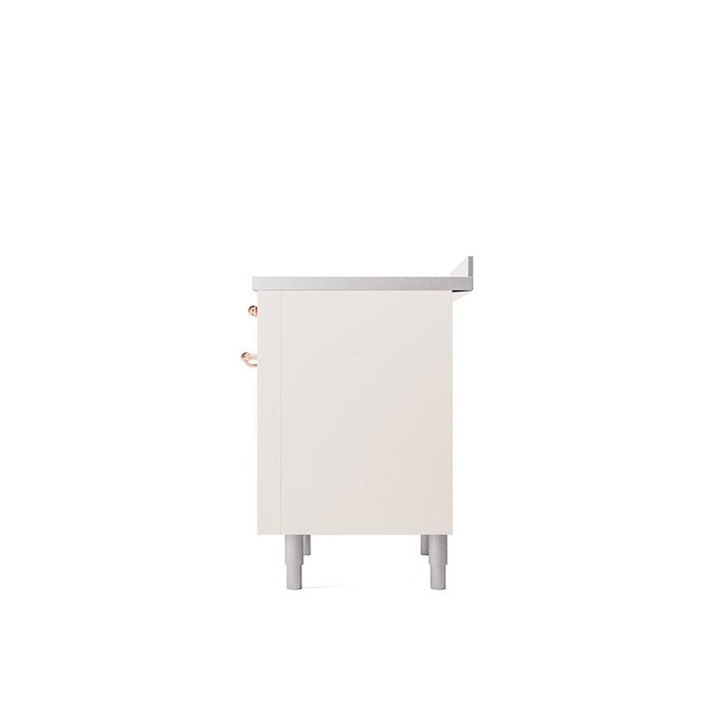 ILVE Nostalgie II Series 36 inch Induction Range with 6 Induction Elements (Glass Door), Antique White/Copper